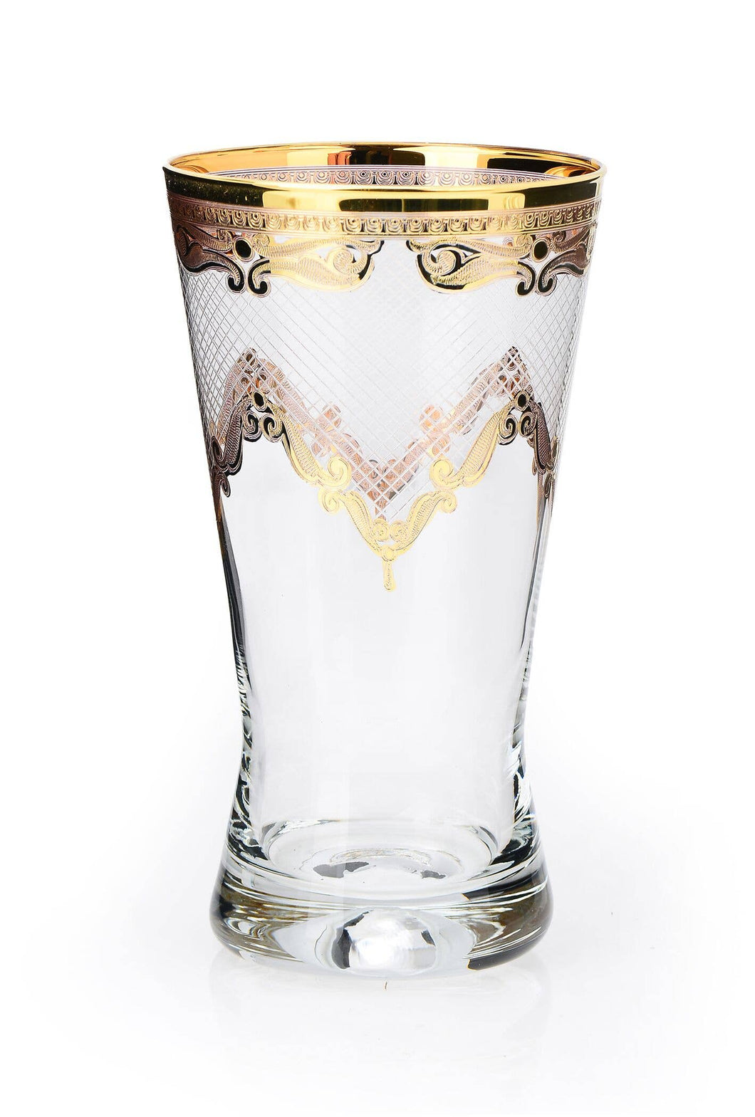 Set of 6 Tumblers with 24k Gold Artwork