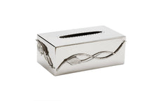 Load image into Gallery viewer, Silver Leaf Design Tissue Box
