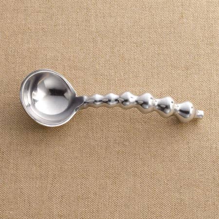 Beaded Spice Spoon Silver