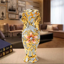 Load image into Gallery viewer, Gold Plated Frost Porcelain Vase
