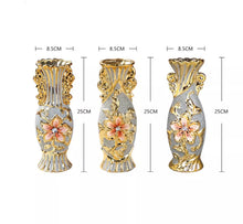 Load image into Gallery viewer, Gold Plated Frost Porcelain Vase
