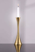Load image into Gallery viewer, Gold Geometric Candlestick - 9&quot;H
