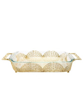 Load image into Gallery viewer, Rectangular Gold Handled Pyrex Holder
