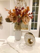 Load image into Gallery viewer, White porcelain vase Gold Design
