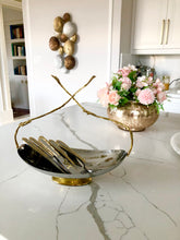 Load image into Gallery viewer, Stainless Steel Basket With Gold Twig Handle
