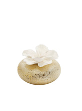 Load image into Gallery viewer, Embossed Gold Round Diffuser with Dimensional White Flower
