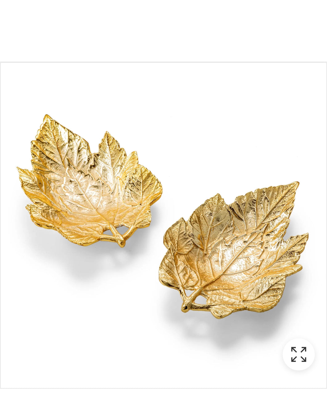 Set of 2 Gold Leaves