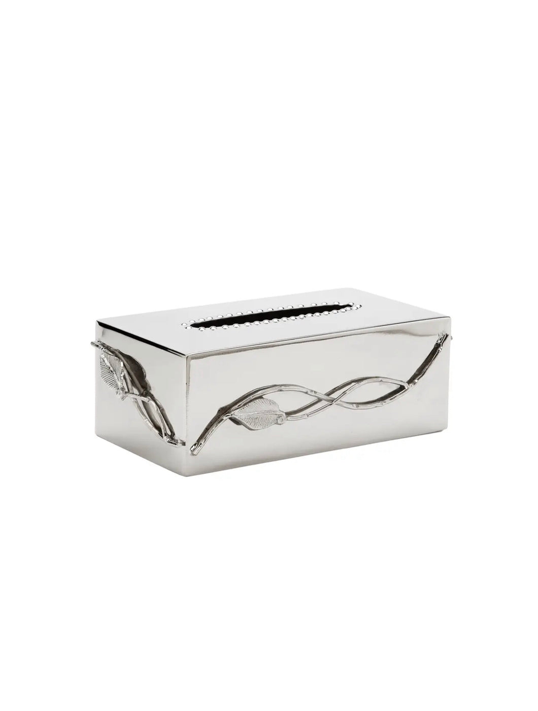 Silver Leaf Design Tissue Box