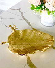 Load image into Gallery viewer, 11”L Gold Leaf Dish
