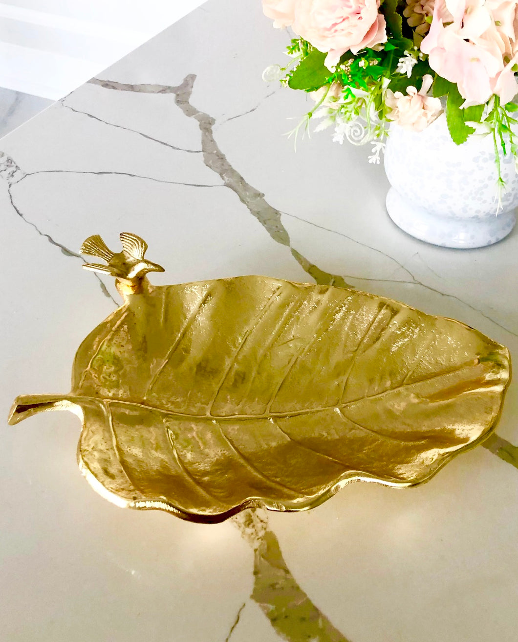 11”L Gold Leaf Dish