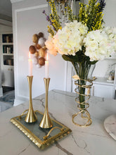 Load image into Gallery viewer, Set of 2 Gold Geometric Candlesticks - 12&quot;
