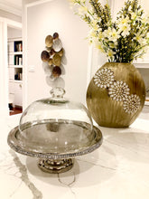 Load image into Gallery viewer, Stainless Steel Dome Cake Stand with Diamonds
