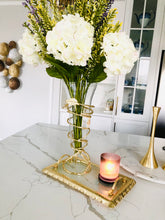 Load image into Gallery viewer, Gold Leaf Vase with Removable Glass
