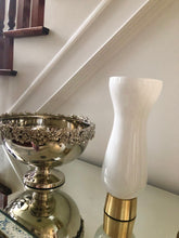 Load image into Gallery viewer, White Glass Vase with Gold Base
