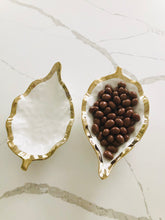 Load image into Gallery viewer, Porcelain White Leaf Shaped Dish
