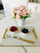 Load image into Gallery viewer, Marble Challah Tray - Gold Handles
