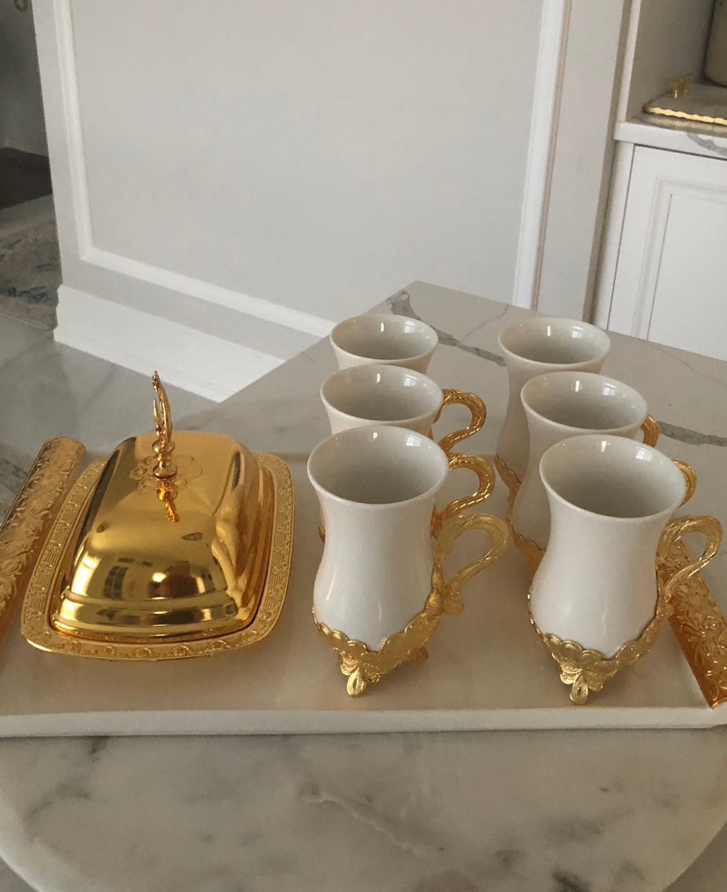 9 Piece Coffee Tea Set with tray