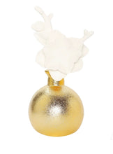 Load image into Gallery viewer, Matte Gold Diffuser  with Dimensional White Flower
