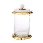 Load image into Gallery viewer, Glass Canister With Marble Lid
