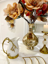 Load image into Gallery viewer, White Pitcher on Base with Gold Coral Design Handle
