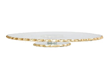 Load image into Gallery viewer, Lazy Susan Cake Tray - Stacked Glass with Gold Edge
