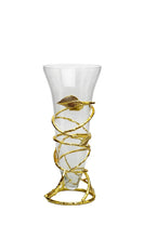 Load image into Gallery viewer, Gold Leaf Vase with Removable Glass
