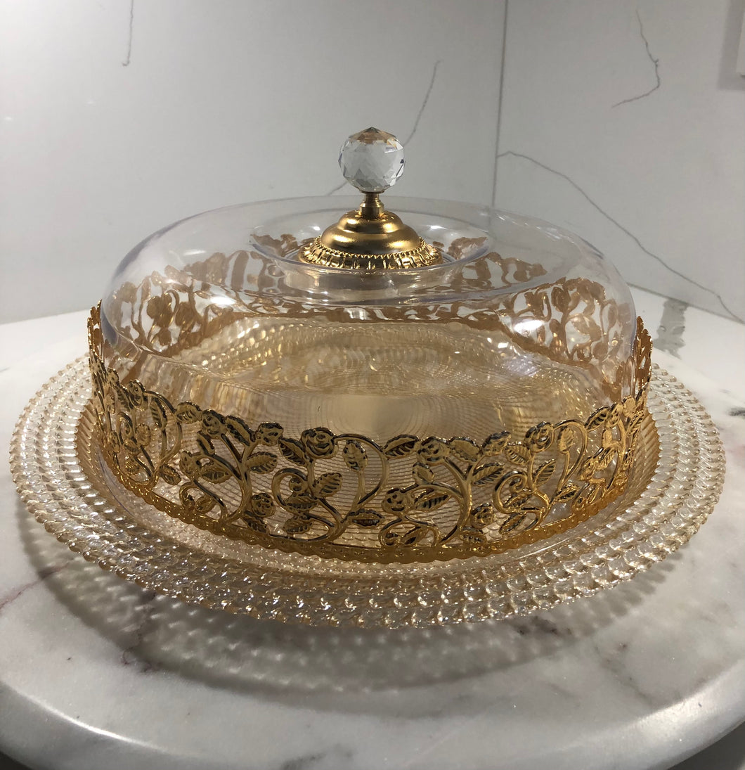Cake Tray with Plastic Lid