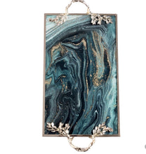 Load image into Gallery viewer, Nordic Creative Glass Tray with Rose Gold Handles
