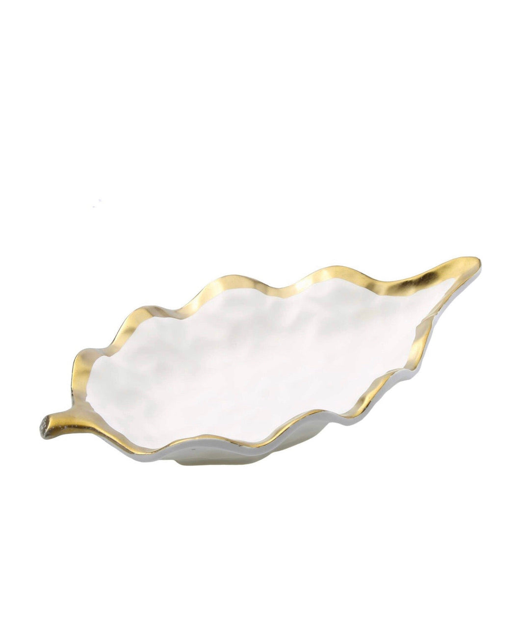 Porcelain White Leaf Shaped Dish