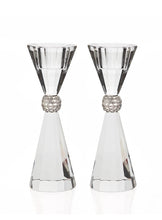Load image into Gallery viewer, Palazzo Bling Crystal Candlestick Pair
