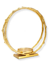 Load image into Gallery viewer, Gold Circle Hurricane Candle Holder
