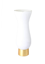 Load image into Gallery viewer, White Glass Vase with Gold Base
