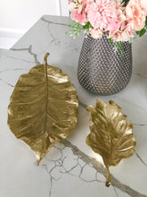 Load image into Gallery viewer, 19.75” Gold Leaf Dish
