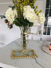 Load image into Gallery viewer, Gold Leaf Vase with Removable Glass
