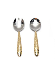 Load image into Gallery viewer, Two Piece Gold &amp; Silver Serving Utensil Set
