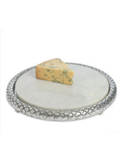 Load image into Gallery viewer, 11&quot; Silver Florentine Marble Tray
